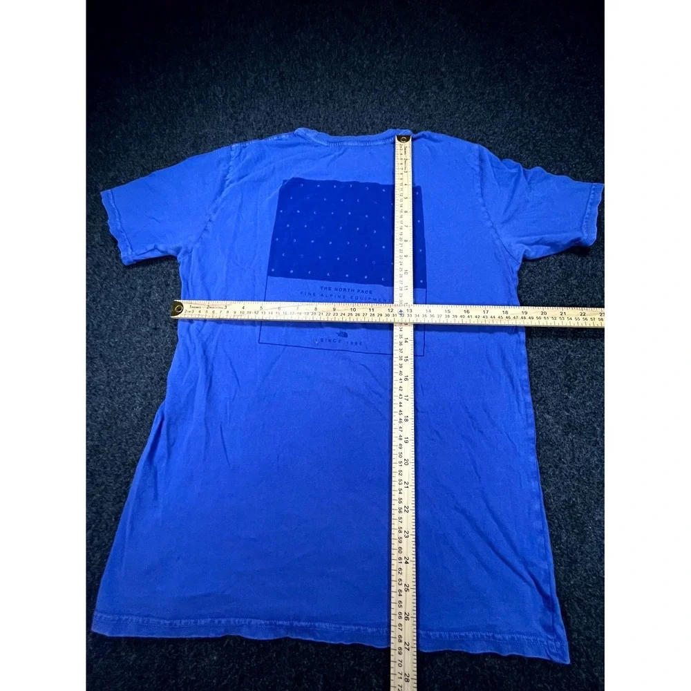 The North Face Standard Fit T Shirt Mens M Blue Graphic Fine Alpine Equipment